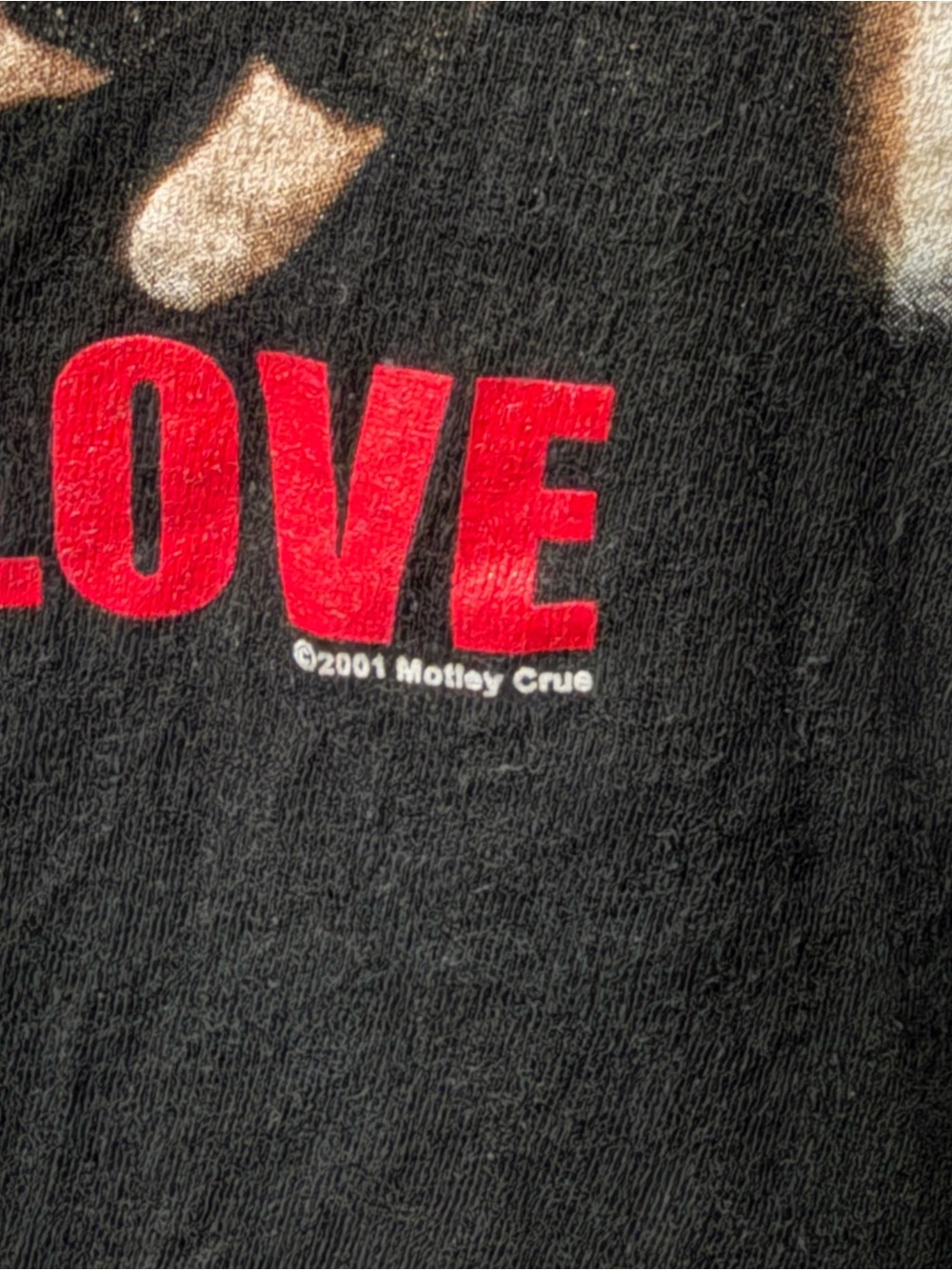 Vintage Y2K Motley Crue “Too Fast For Love” Cut Off Shirt Large Bin 3 - Picture 3 of 7
